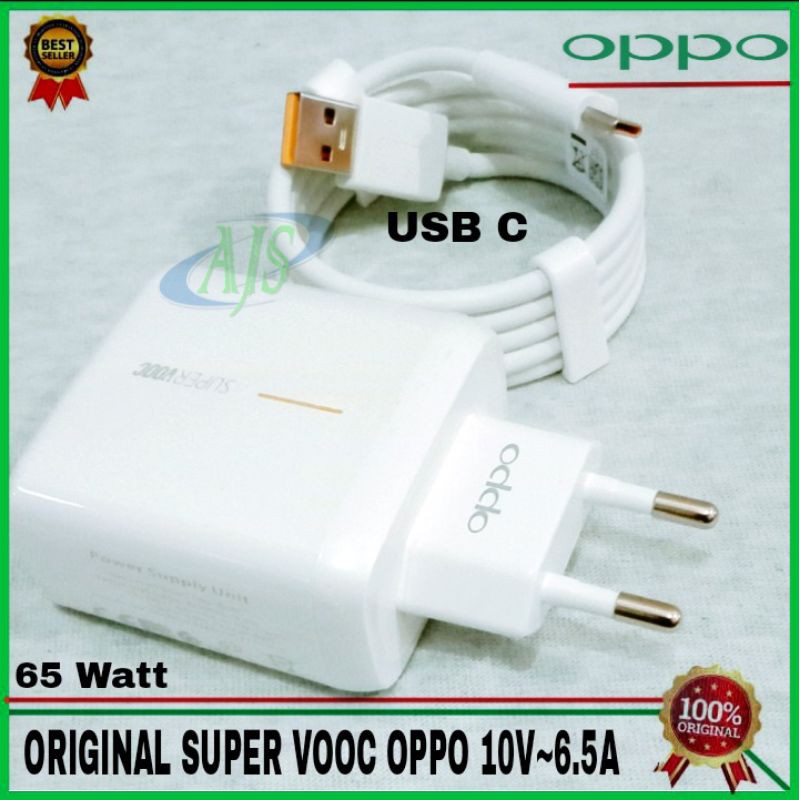 Cục Sạc Casan Oppo Super Vooc Chính Hãng 100% 65 Watt Usb C