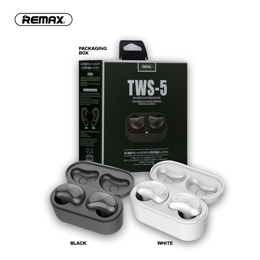 Tai nghe bluetooth không dây Remax TWS-5 công nghệ bluetooth 5.0 chính hãng