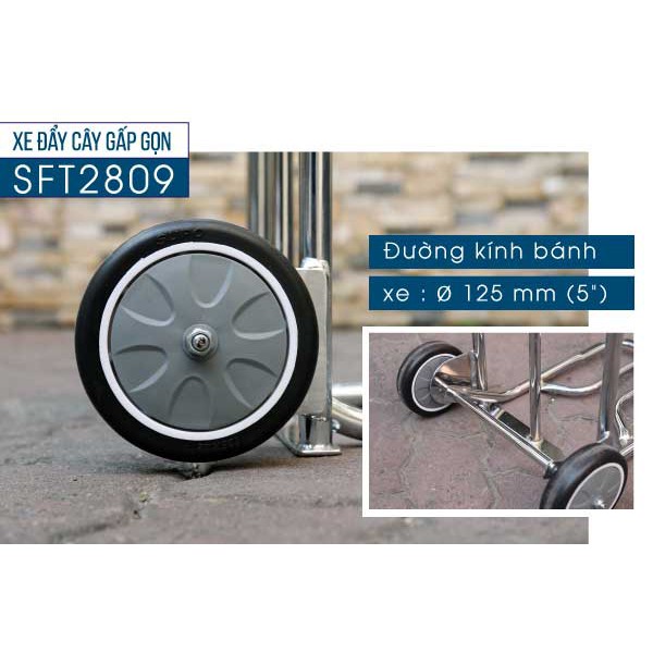 Xe đẩy 2 bánh rút gọn Thái Lan -SUMO SFT2809 (tải trọng chở 80kg)