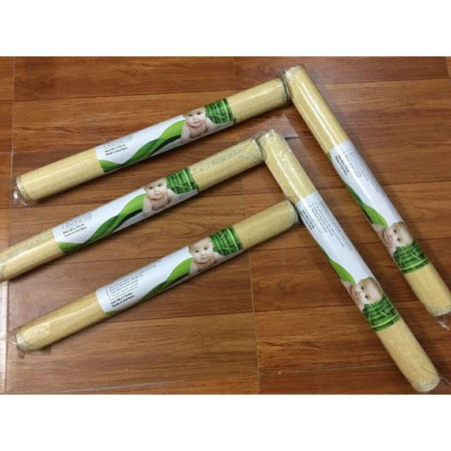 Chiếu Tre Cho Bé  PURE BAMBOO  Sợi Tre Dát Mỏng Kháng Khuẩn, Siêu Mát 60 x 110cm