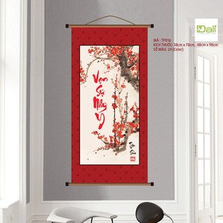 Tranh treo tường tự tô màu số hóa DALI Tranh Thư pháp Vạn Sự Như Ý TP016