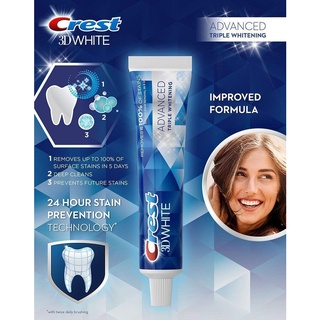 Kem đánh răng trắng răng crest 3d white arctic fresh 158gr