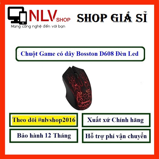 Chuột Game có dây Bosston D608 Đèn Led Chính hãng