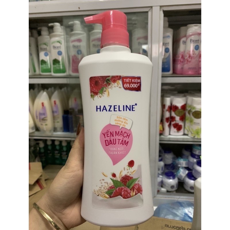 Sữa tắm Hazeline Matcha Lựu Đỏ & Yến Mạch Dâu Tằm 670g