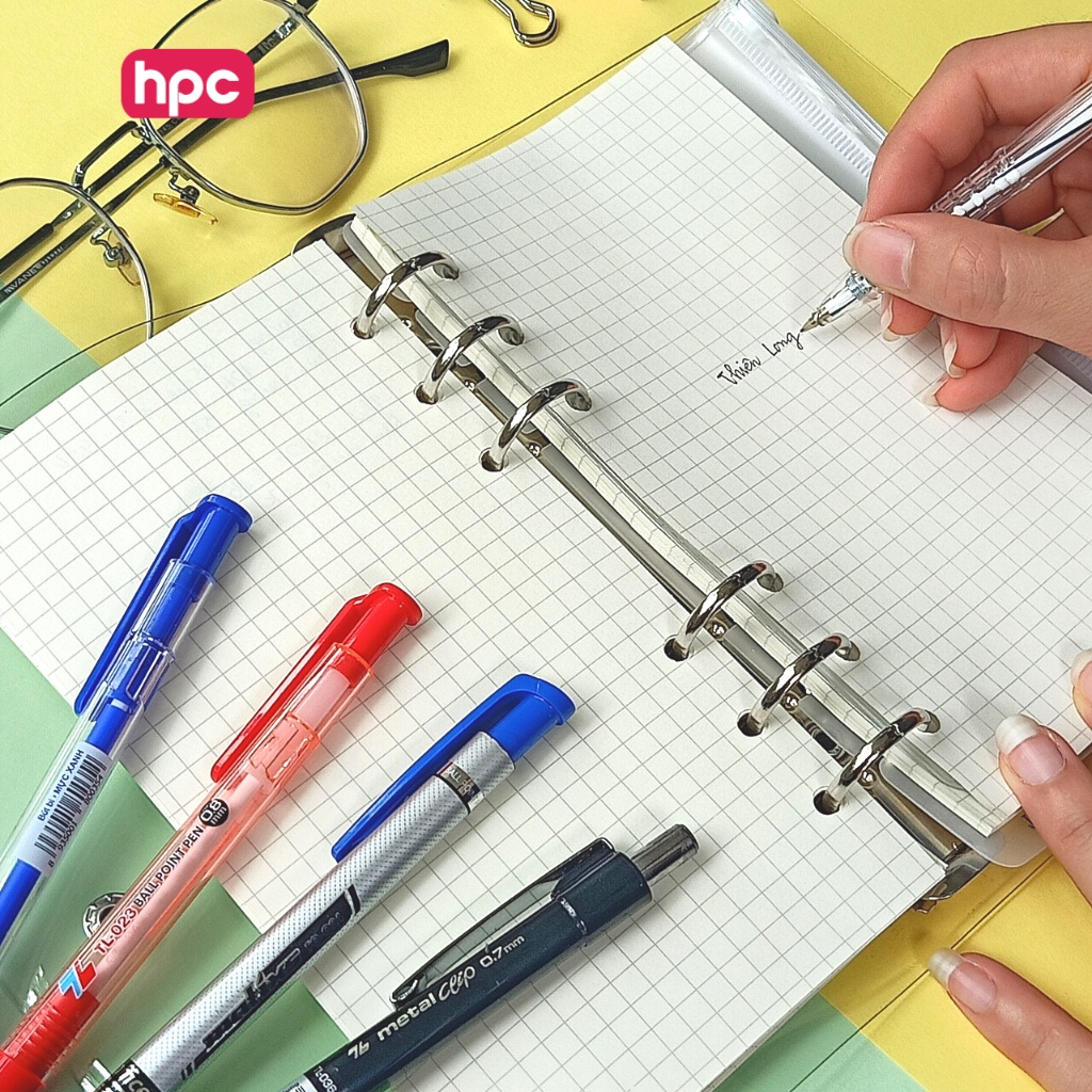 Bút Bi Thiên Long TL023/024/025/027/036 Ngòi 0.5mm 0.6mm 0.7mm 0.8mm, Bút Bi Văn Phòng Phẩm Đủ Màu Xanh Đen Đỏ