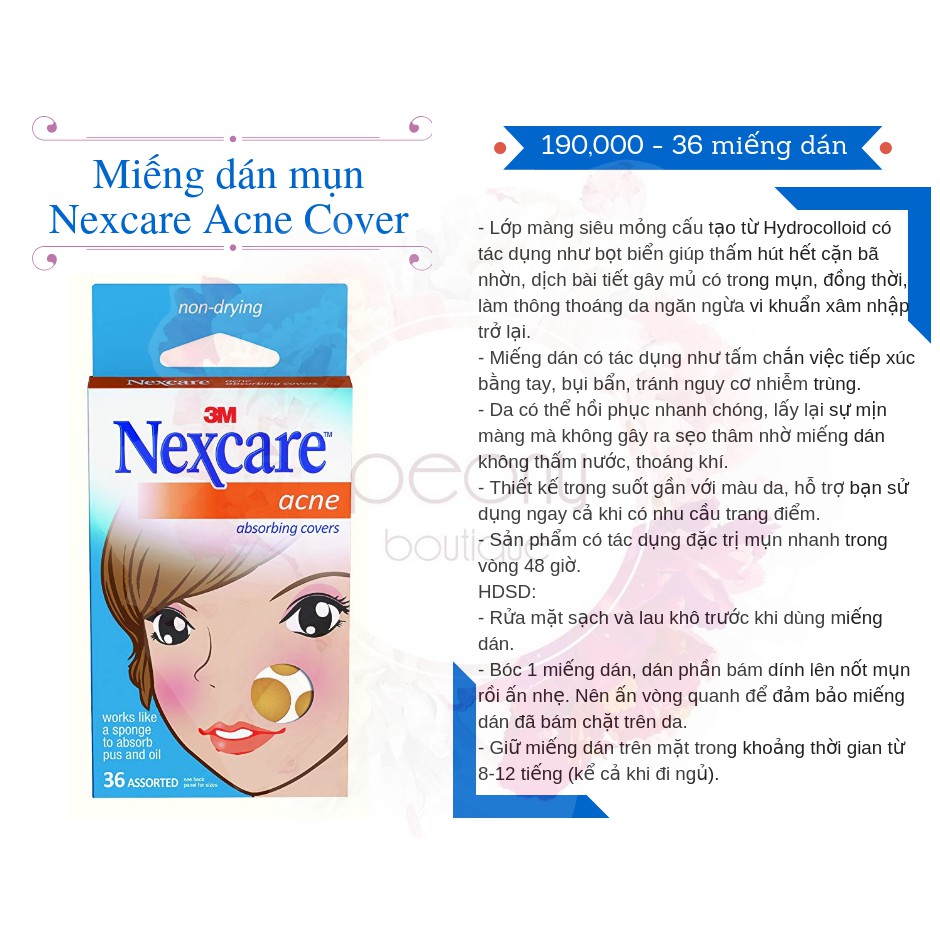 Miếng dán mụn Nexcare  Acne Cover 36 miếng