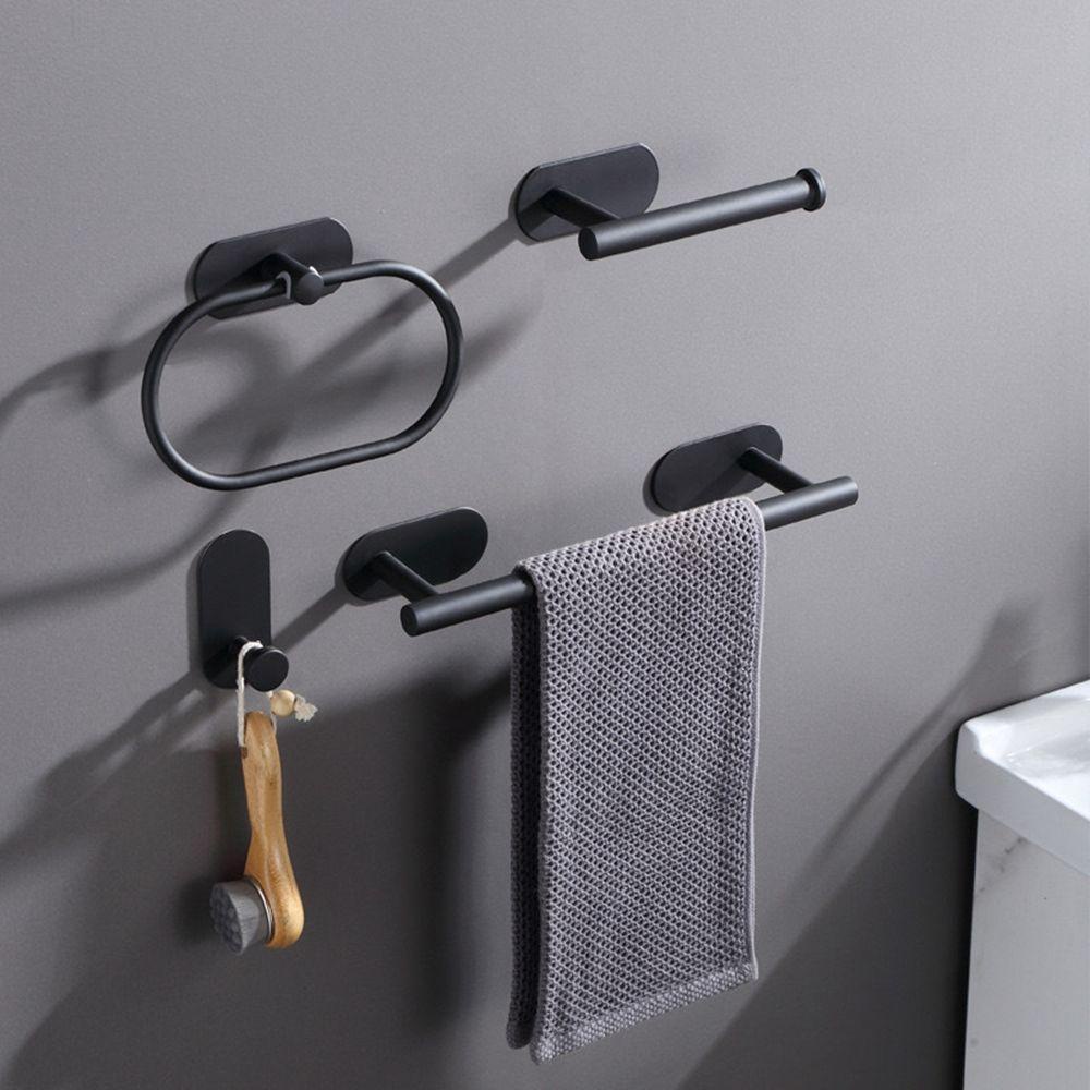 Giá Đỡ Cuộn Giấy Vệ Sinh Màu Đen Chống Ẩm Chống Rơi Dễ Lắp Đặt Cho Nhà Bếp / Nhà Tắm