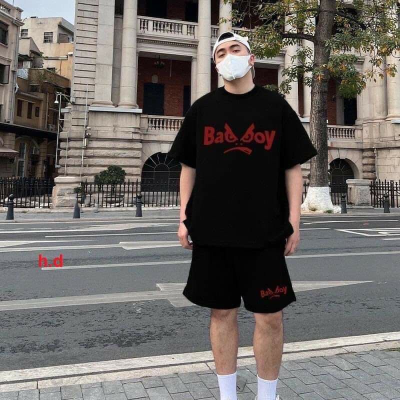 Set Quần Áo Bad BoY Nam Nữ♥️Bộ hè hoạt hình ngắn tay mùa hè phong cách Hàn Quốc; áo thun + quần Short