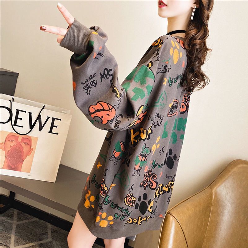 Áo Thun Tay Dài Có Mũ Trùm Đầu Phong Cách Hàn Quốc Mới Dành Cho Nữ 150kg | BigBuy360 - bigbuy360.vn