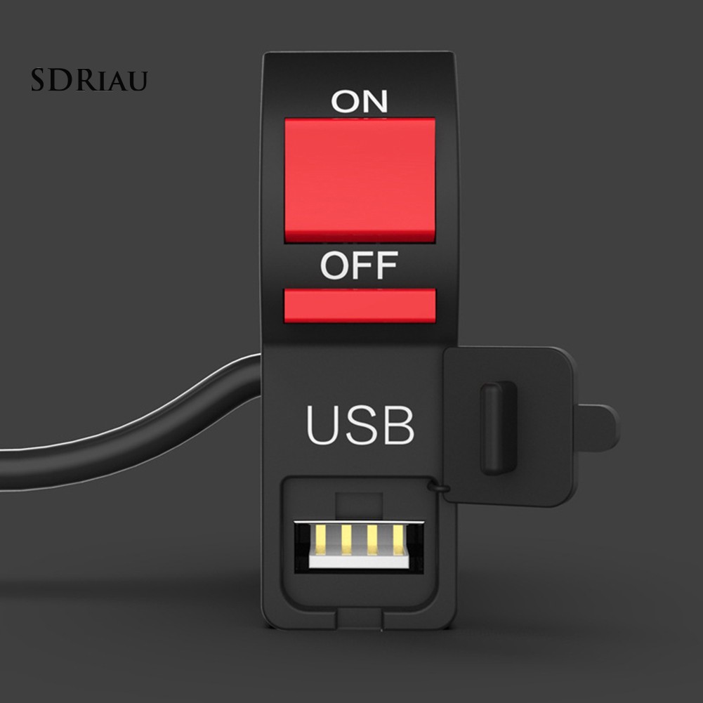 Công tắc bật / tắt gắn tay lái xe máy có cổng sạc USB