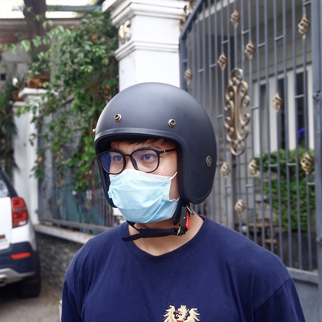 Mũ Bảo Hiểm 3/4 Đầu  - Mũ Phượt Thủ Cao Cấp