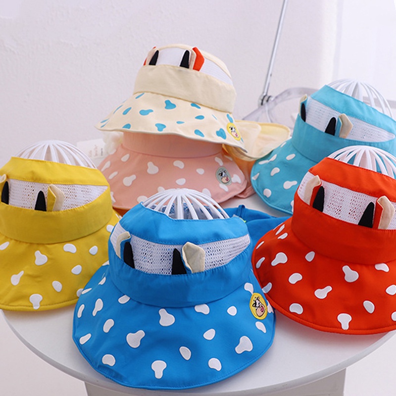 Nón Tai Bèo Che Nắng Hở Chóp Phối Khăn Choàng Dễ Thương Cho Bé Gái