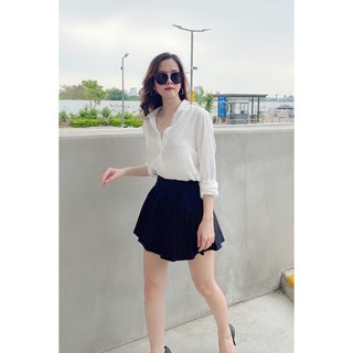 Áo sơ mi dài tay vải lụa cao cấp basic - 92Wear