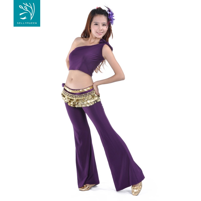 Set áo hở vai + quần dài tập múa bụng