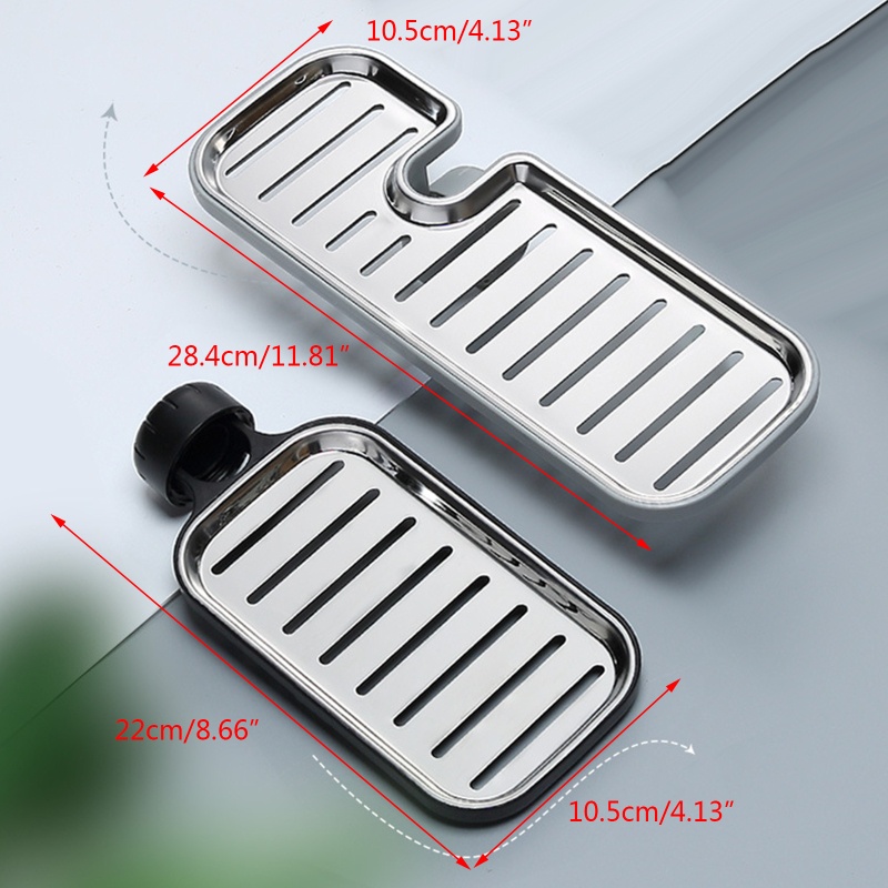 Giá Đỡ Đựng Xà Phòng Mút Rửa Chén Gắn Vòi Nước Bồn Rửa Chén Ráo Nước Có Thể Điều Chỉnh