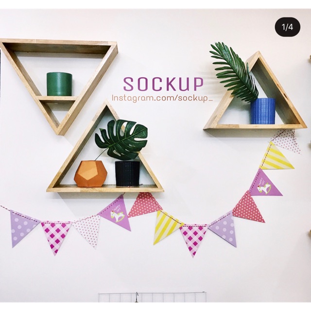 Cờ trang trí ngựa hồng party flags