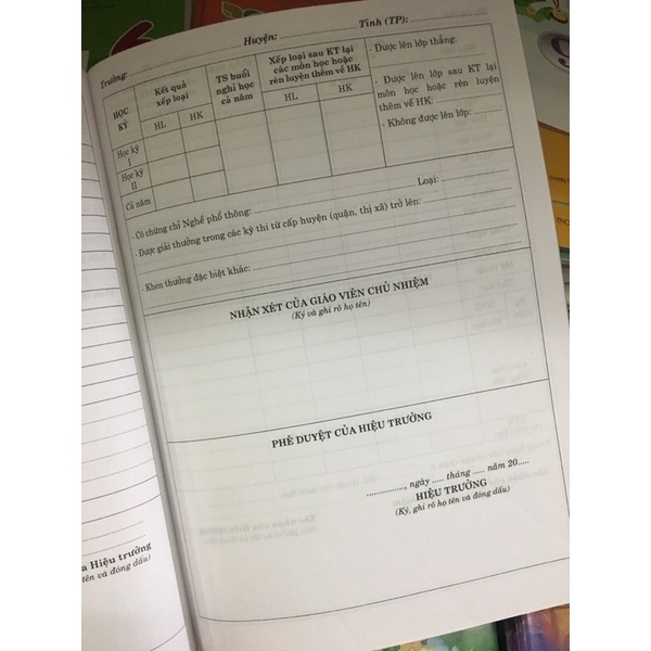 Học Bạ THCS