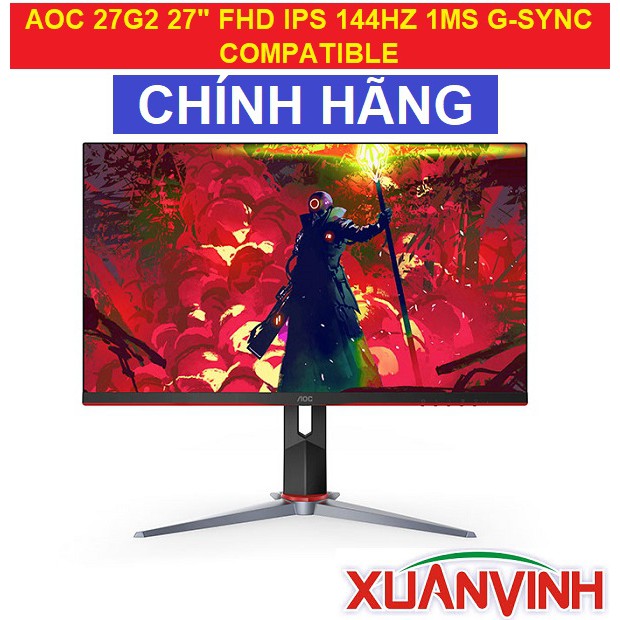[Mã SKAMPUSHA7 giảm 8% đơn 250k]Màn Hình AOC 27G2 27" FHD IPS 144HZ 1MS G-SYNC COMPATIBLE (New 100%, Chính Hãng)