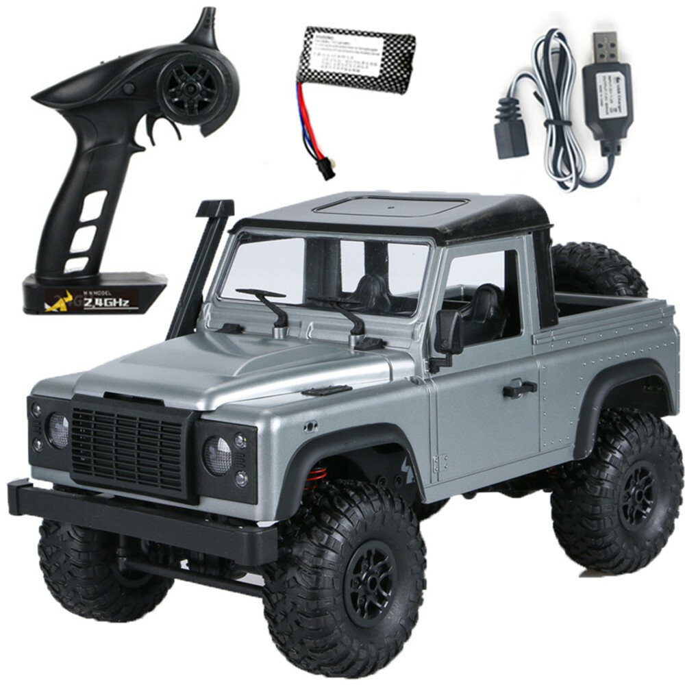 MN99S 1:12 2.4G 4WD Xe Bán Tải Mô Hình RC Leo Xe oto 2 cầu với Nâng Cấp Xe Đèn Màu Xám-Led Rock Crawler, Jeep, MN99, D90