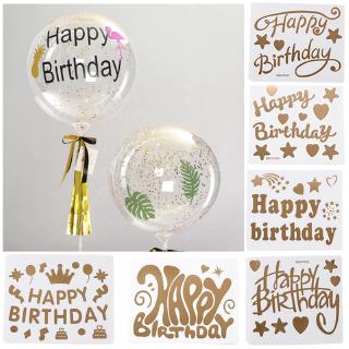 happy birthday balloon sticker balloon decoration (suit for 5 to 10 inch balloon)
