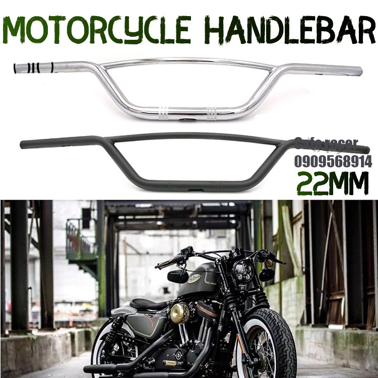 Ghi đông thép handle bar GD110 YB125 CG125 GN125 Husky 125 Win100 67 22mm dài 855mm