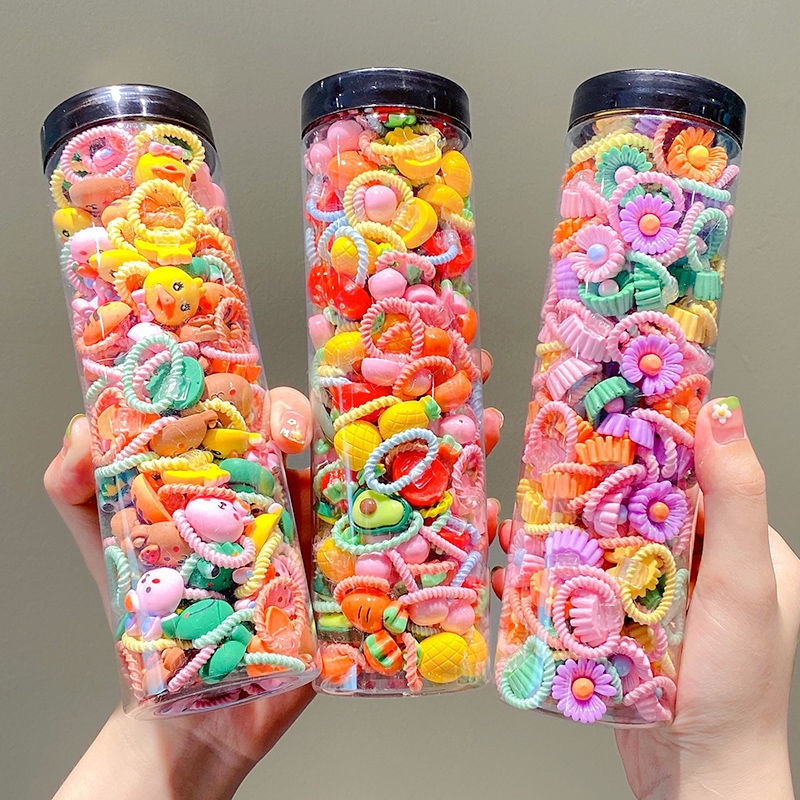 Set 20 Dây Buộc Tóc Cao Su Phong Cách Hàn Quốc Dễ Thương Không Làm Tổn Thương Dành Cho Bé Gái