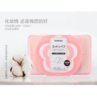 Bông tẩy trang miếng Miniso Nhật Bản