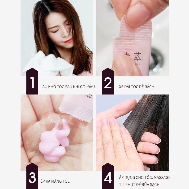 Set 10 Mặt Nạ Chăm Sóc Tóc SOON PURE Nuôi Dưỡng Và Phục Hồi Tóc 10g