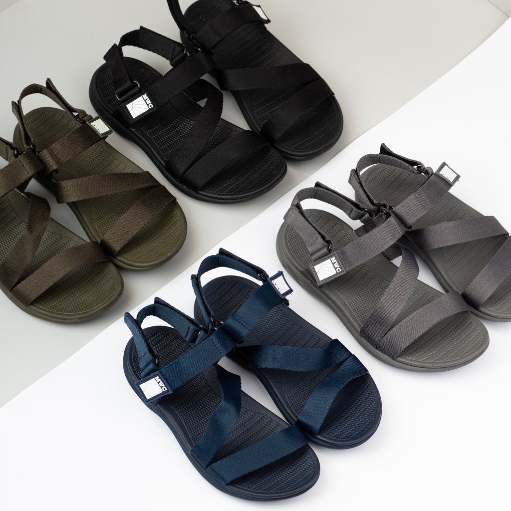 Giày sandal nam quai chéo MWC NASD- 7038