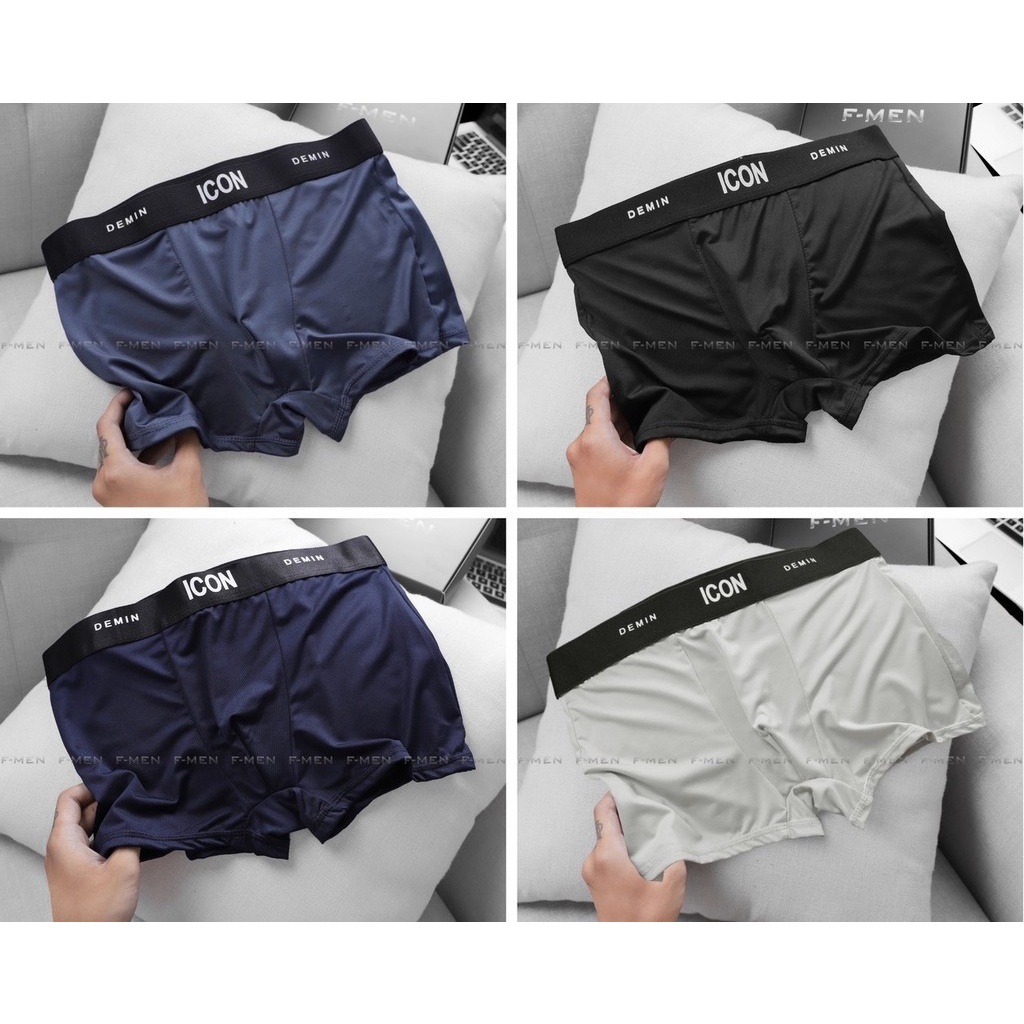 Quần lót nam, quần boxer nam Icon chất thun lạnh mềm mịn siêu mát, thấm hút mồ hôi - ARES SHOP