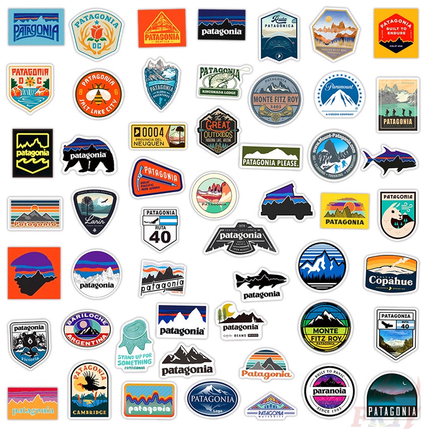 Set 104 Món Đồ Chơi Chất Lượng Cao ❉ Nhãn Dán Patagonia Series A ❉ Sticker Dán Trang Trí Vali Laptop Ván Trượt Diy