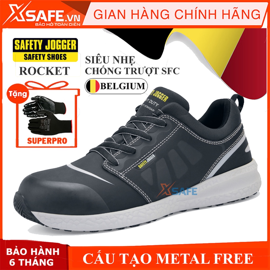 Giày bảo hộ Jogger Rocket 81 S1P HRO SRC siêu nhẹ chống trượt chịu nhiệt 300 độ C giày bảo hộ lao động Safety Jogger