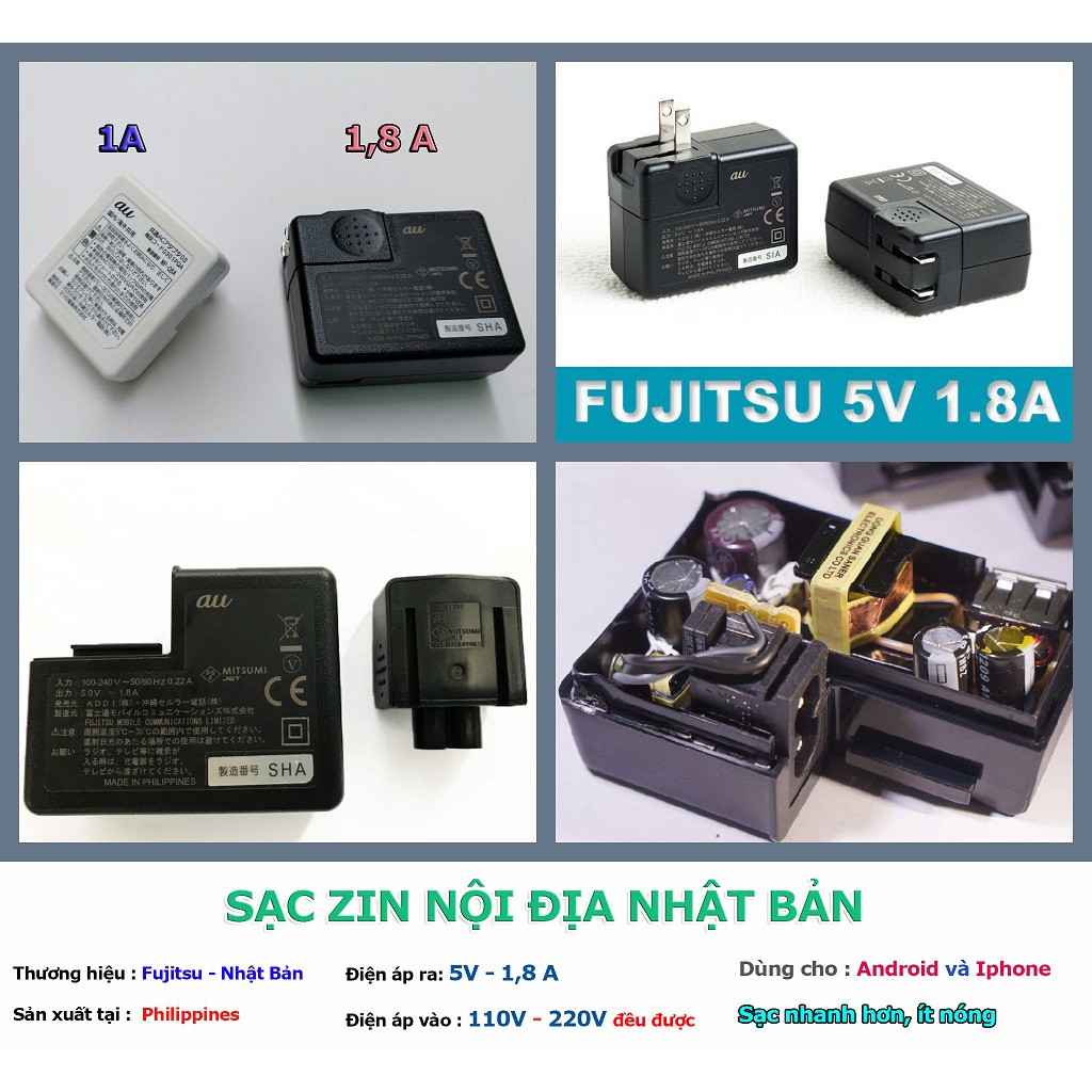 CỦ SẠC FUJITSU AU 1,8 A