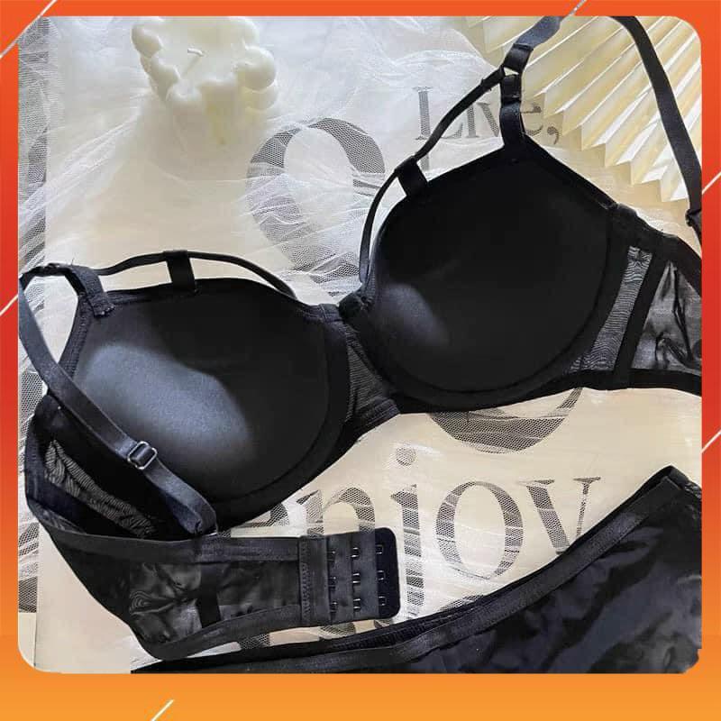 Set bộ đồ lót nữ hàng cao cấp, áo cup ngang, có gọng, có mút đệm phối gân cut-out, Mã B10995