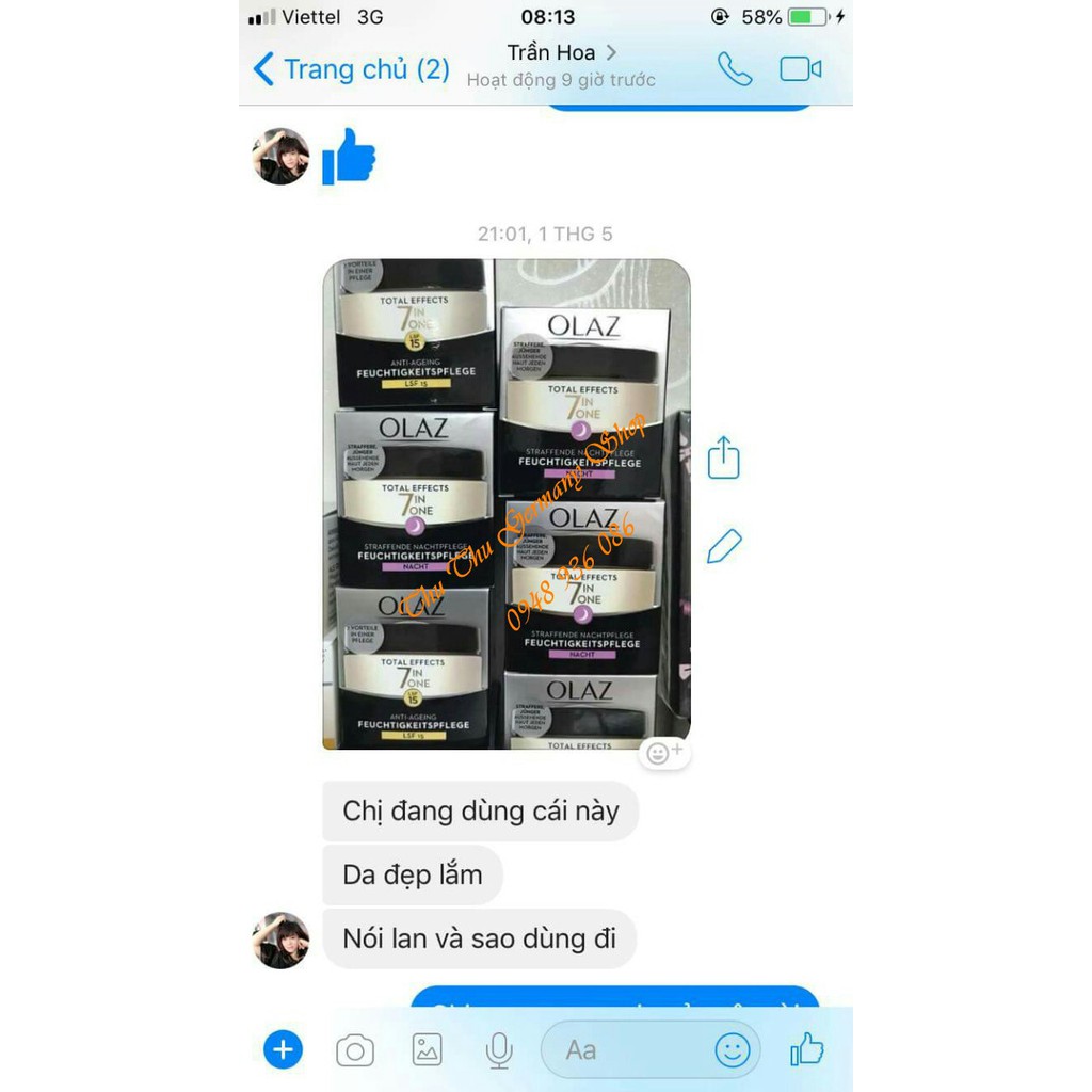 (có review+bill) BỘ KEM DƯỠNG DA, CHỐNG LÃO HOÁ OLAZ TOTAL EFFECTS 7in1 | BigBuy360 - bigbuy360.vn