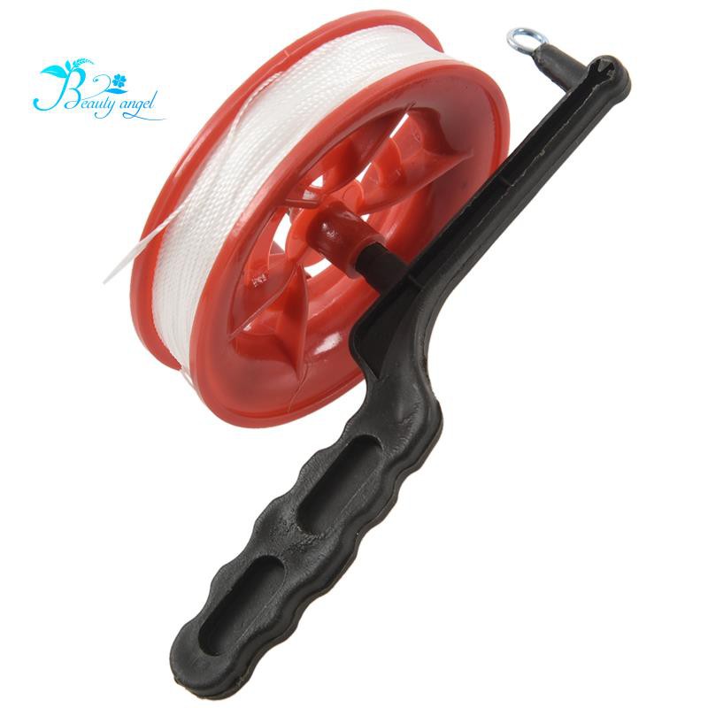 100M Twisted String Line Red Wheel Kite Reel Winder