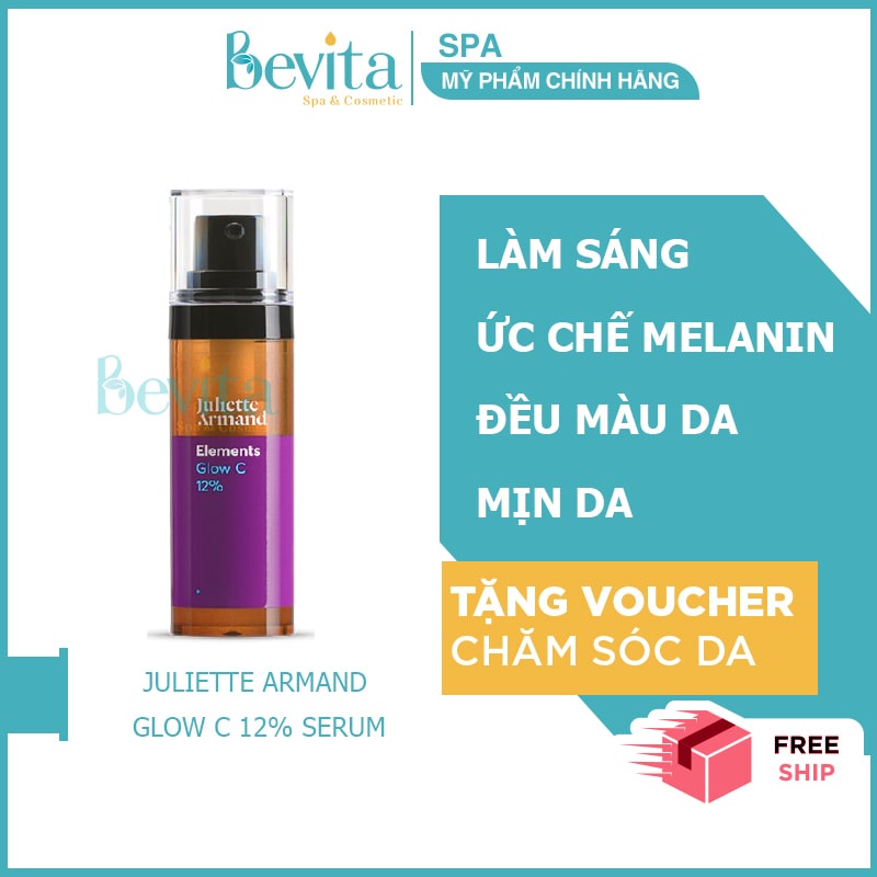 Serum sáng da, giảm sạm nám Juliette Armand Glow C 12% 10ml -Bevita