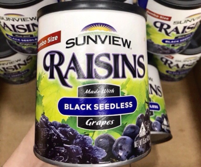 [THÙNG 12 LON] Nho Khô Hỗn Hợp Sunview Raisins Seedless Medley 425g - Hàng Chuẩn Mỹ