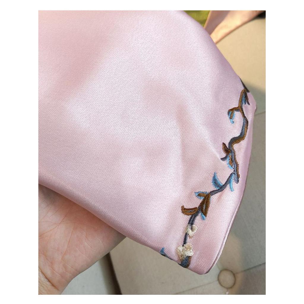 Áo Khoác Tay Dài Cổ Đứng Dáng Rộng Cài Khóa Thêu Họa Tiết Phong Cách Trung Hoa Cổ Điển Thời Trang Cho Nữ