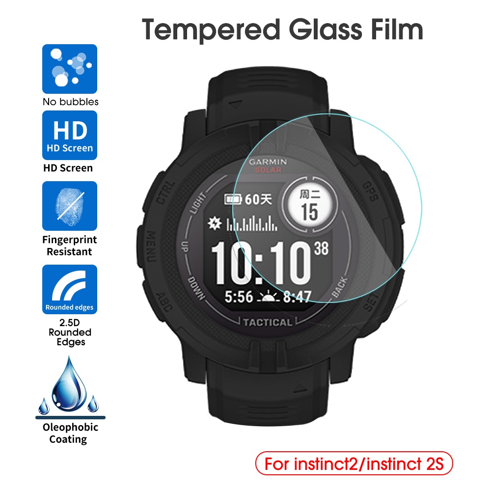 Kính Cường Lực HD Chống Thấm Nước / Dấu Vân Tay Bảo Vệ Màn Hình Đồng Hồ Garmin Instinct2S Series