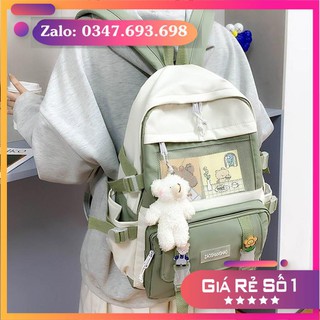 Ba lô nữ thời trang .ba lô thời trang cho nữ đi học đi chơi kiểu dáng hiện đại_ tặng kèm gấu bông treo móc khóa