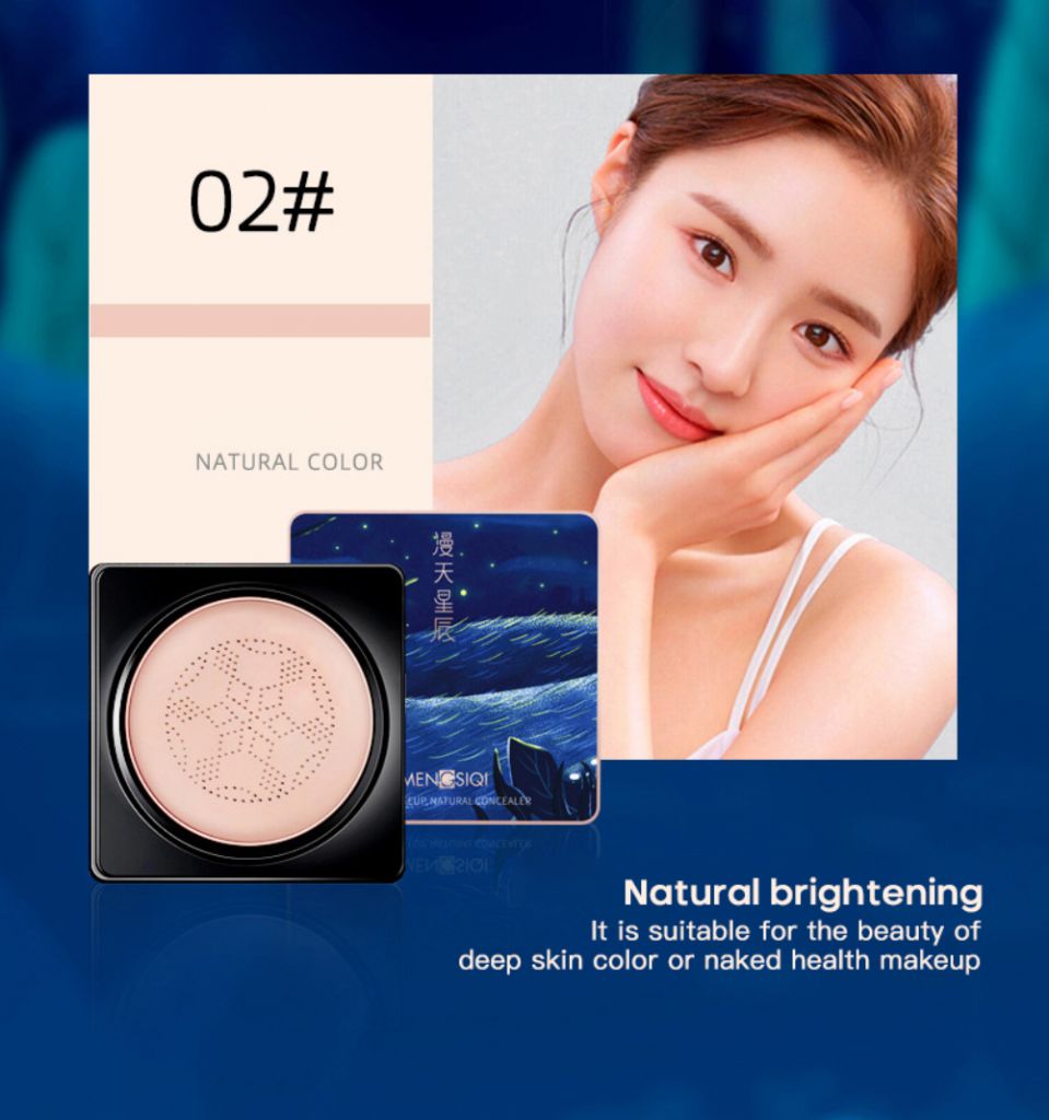 Air Cushion BB Cream Whitening Concealer Oil Control Make Up with Mushroom Puff ...