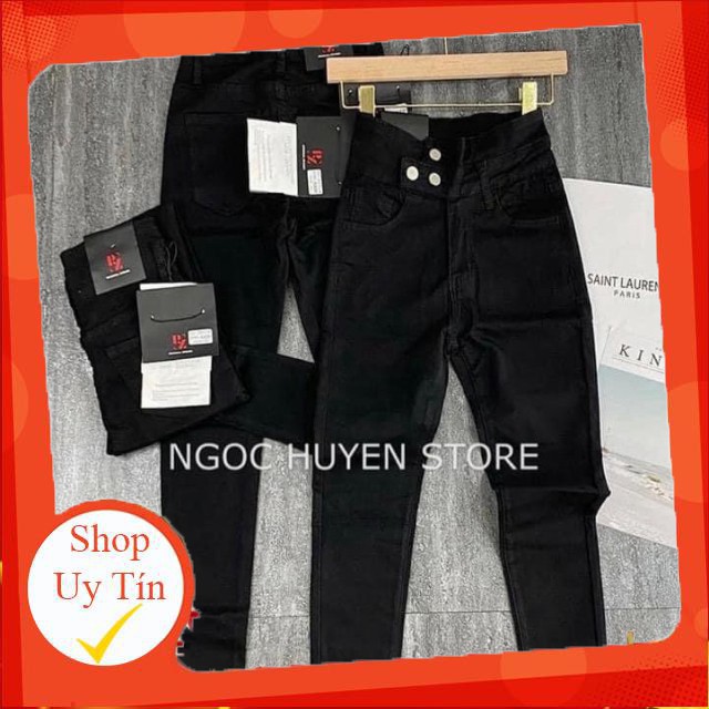 Quần Jeans ôm cạp cao 3 khuy lệch 💖FREESHIP💖 Quần bò ôm cạp cao siêu đẹp đủ 3 màu mã OH34