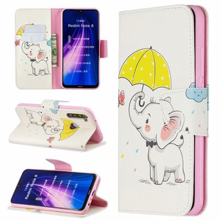 Ốp lưng bằng da hình hoạt hình có ngăn đựng thẻ dành cho Xiaomi Redmi note8 note8pro