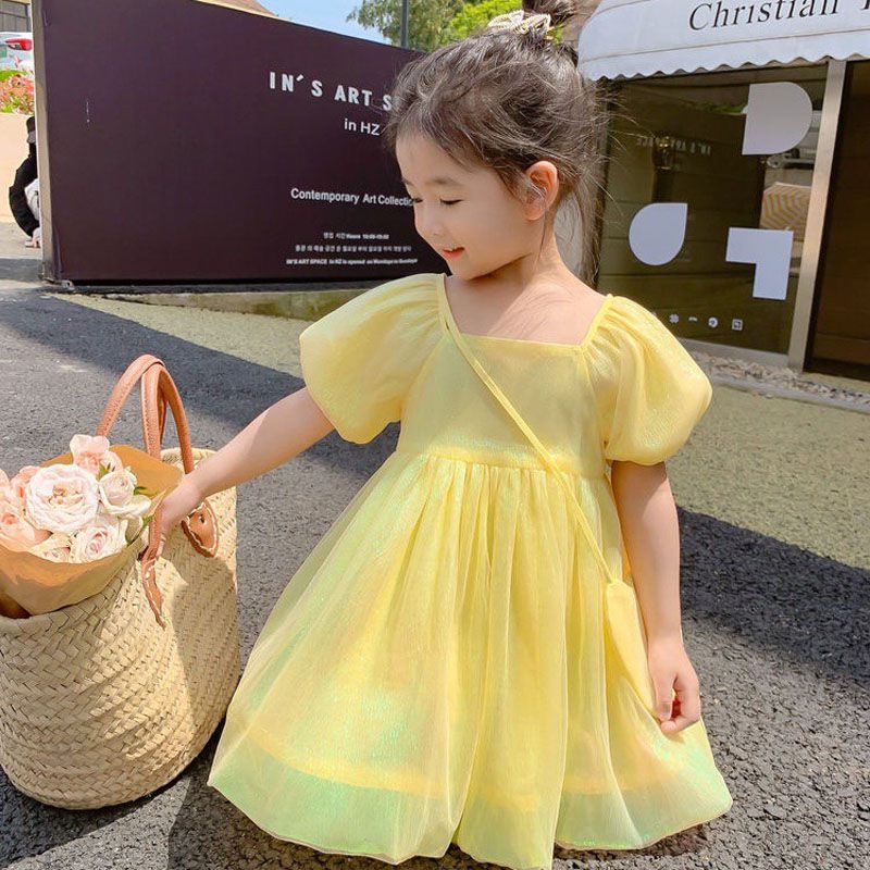 Đầm Phồng Công Chúa Màu Sắc Ngọt Ngào Phong Cách Phương Tây Thời Trang Mùa Hè Cho Bé Gái