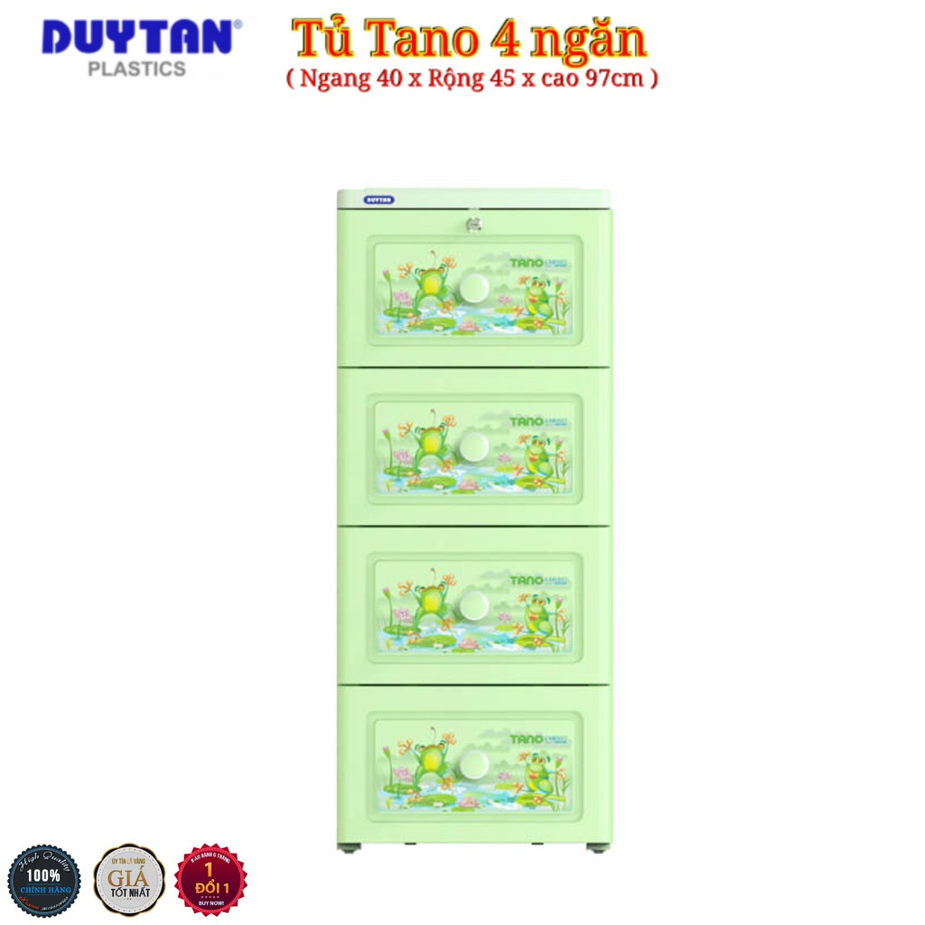 Tủ Nhựa Duy Tân TANO 4 Ngăn- Màu Lá