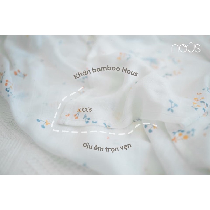 Khăn tắm bamboo sợi tre Nous mẫu mới mềm mịn cho bé