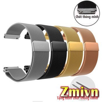 Dây đồng hồ nam châm thép không gỉ milanese loop 20mm - 22mm