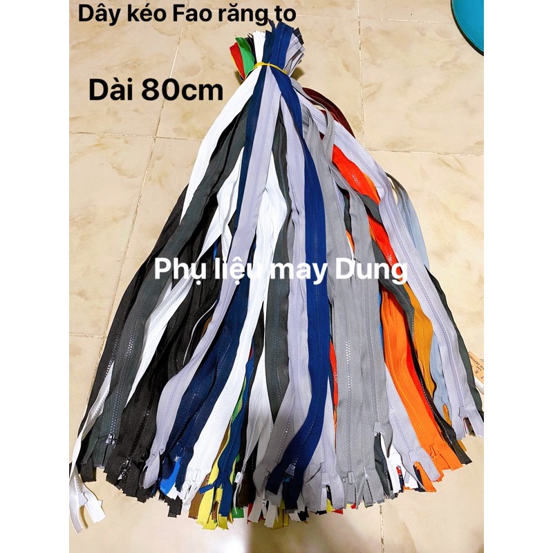 dây kéo răng to dài 80cm