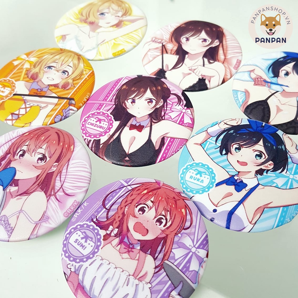 Huy Hiệu Kanojo, Okarishimasu - Rent A Girlfriend (6CM)